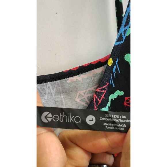 Ethika Women's Large Crown and Diamond Print One Piece Swim Suit - Picture 3 of 3